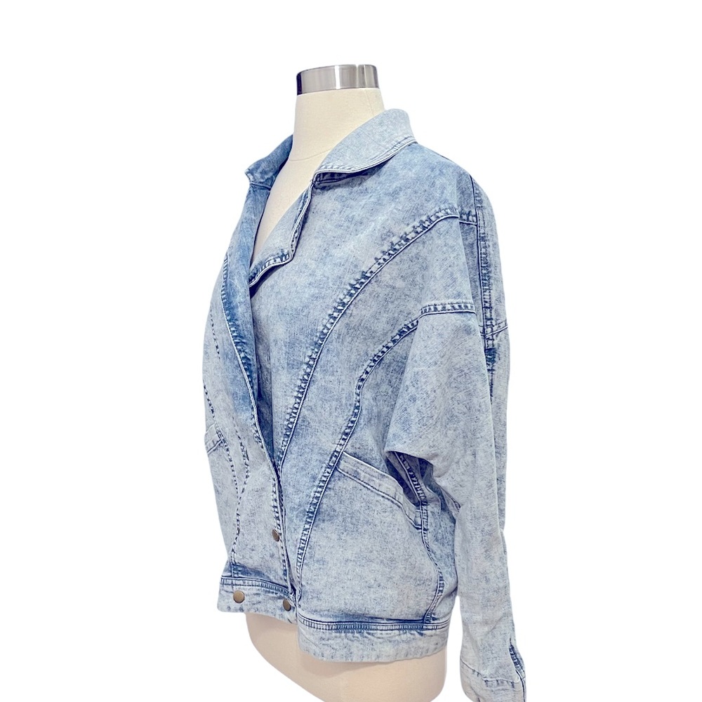 Life In Progress Jean Like Jacket Size Medium Blu… - image 3